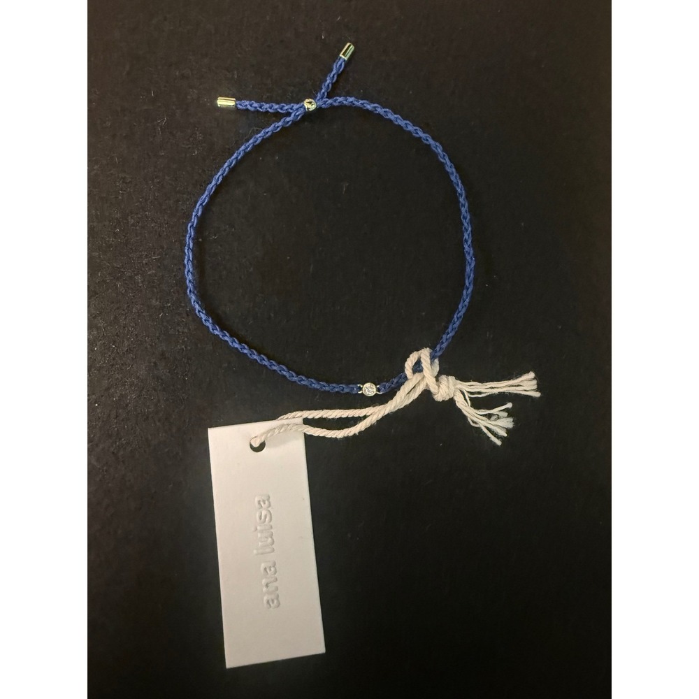 Ana Luisa Diamond Cord Bracelet Cobalt Blue NWT New Authentic Retired Adjustable